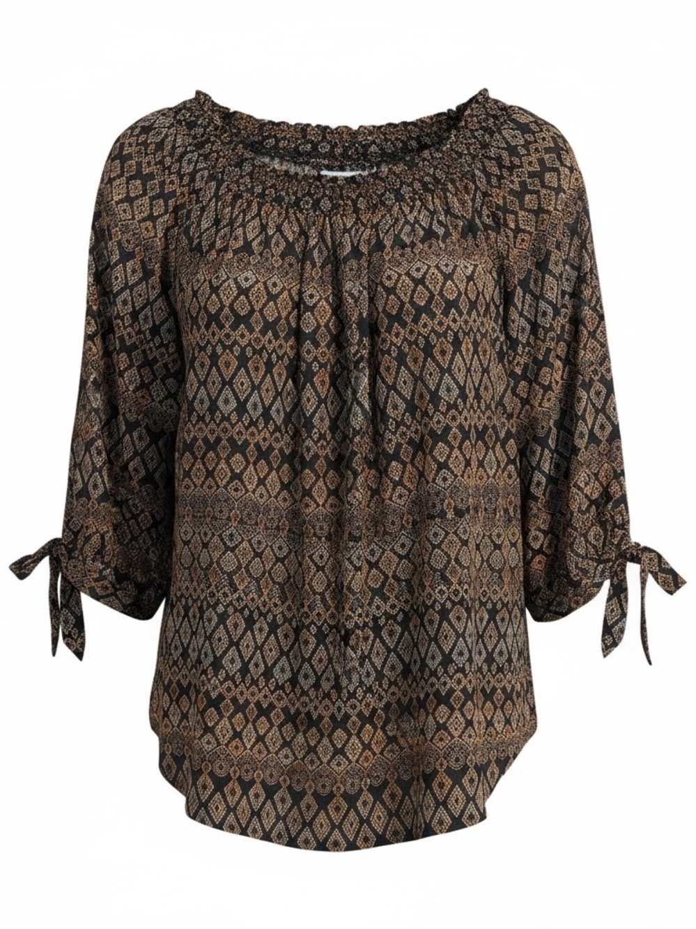 ⭐️Catherines Black and Gold women’s Patterned Blouse